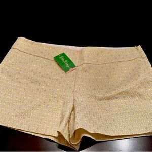 Lilly Pulitzer gold shorts